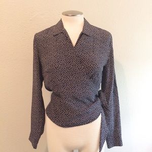 Ann Taylor Silk Wrap Blouse